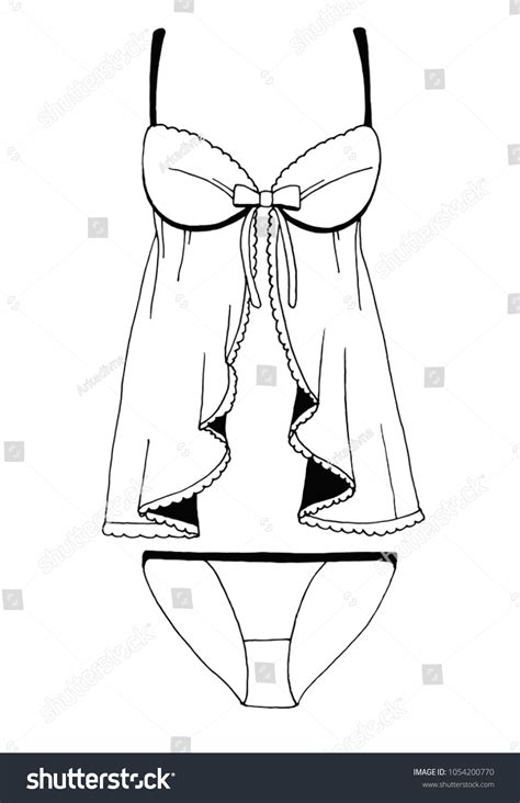 Sketch Sexy Lingerie Vector Illustration Black Stock Vector Royalty Free Shutterstock