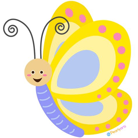 cute yellow butterfly clipart png file pearly arts