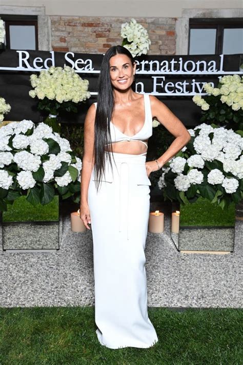 Demi Moore In Venice In A Luxurious Dress And A Tiny Bikini 4 Photos The Fappening