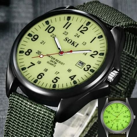 SOKI-Fashion-Men-Watch-Calendar-Canvas-Strap-Luminous-Analog-Nylon-Belt ...