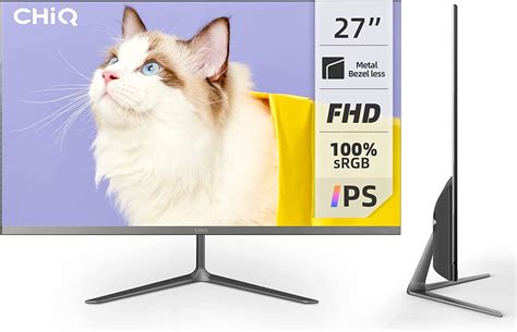 CHiQ 27 Inch Computer Monitor, FHD, IPS, 75Hz, Metal Frameless, LED ...