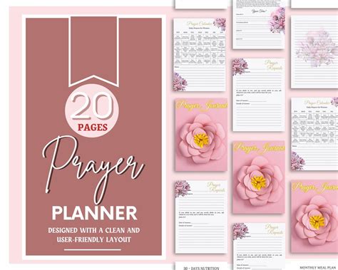 Prayer Planner Printable Prayer Journal Printable Template Bible