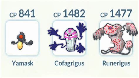 Yamask Cofagrigus Runerigus Team Is Surprisingly Good Pokemon Go