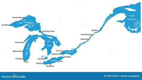 Great Lakes Map With Cities