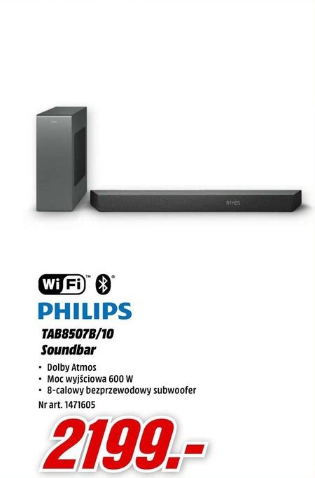 Głośnik soundbar Philips - promocja Media Markt - Ding.pl