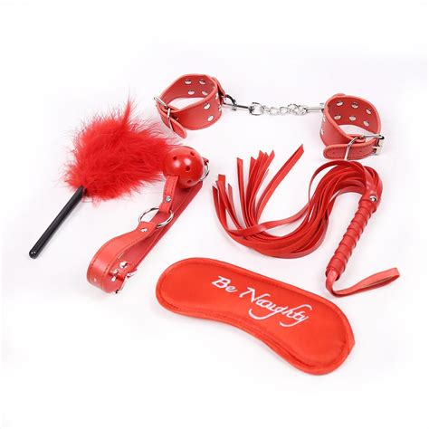 Adult Fun Sex Toys PU Leather Bondage Restraints Set For Couple Slave Game Sex And Sex Toy