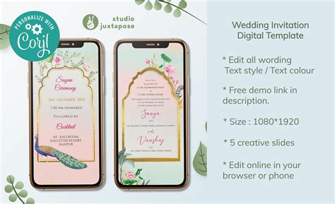 Pink Bloom Modern Pichwai Theme E-invite - Etsy