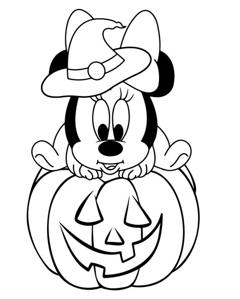 Minnie Mouse Halloween Coloring Page