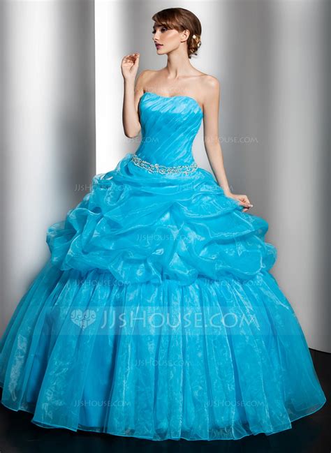 Corte De Baile Escote Corazón Vestido Organdí Vestido De Quinceañera