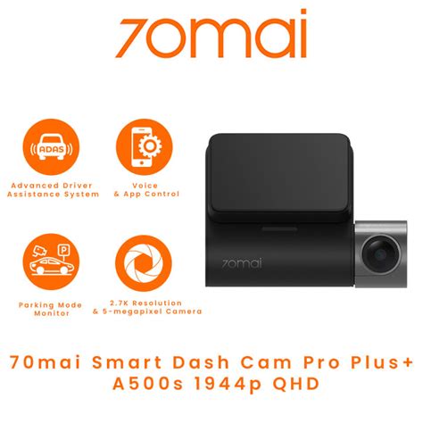 70mai A500S Dash Cam Pro Plus Set | Front or Front & Rear | Built-in ...
