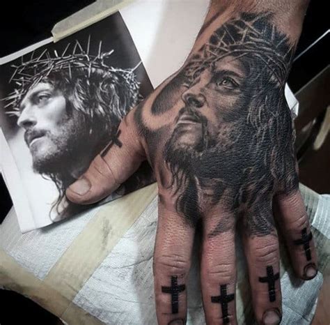 20 Jesus Hand Tattoo Designs For Men - Christ Ink Ideas