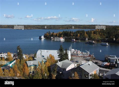 Houseboats On The Great Slave Lake Yellowknife Northwest Territory