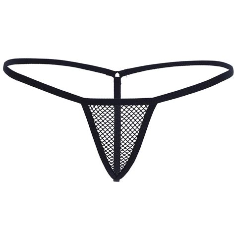 Mesh Sexy Thongs Frauen Mini Micro Bikini G Strings Tanga Low Rise Transparent Sheer Höschen