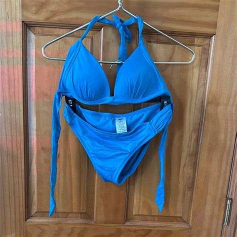 Mossimo Supply Co Swim Mossimo Supply Co Blue Bikini Poshmark