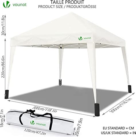 Vounot Tonnelle De Jardin 3x3m Pliable The Bazaar Shop