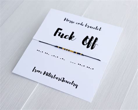 FUCK OFF Morse Code Bracelet Friendship Bracelet Best Friend Gifts