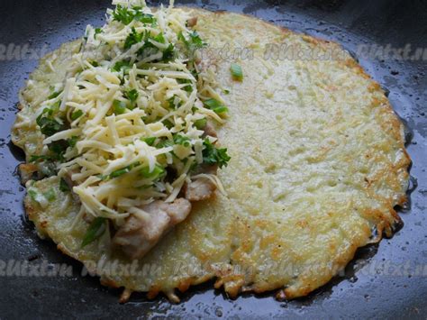 Картофельные лепешки с курицей и сыром: 10 фото в рецепте