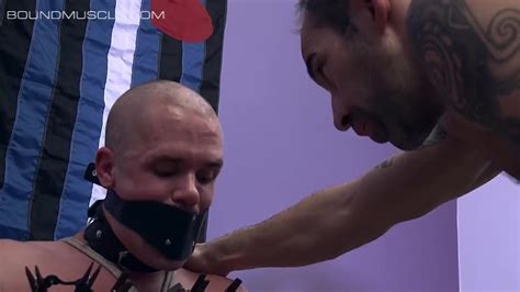 Muscular Stud Tormented With Clothespins And Icy Hot On His Balls