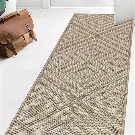 Geo White Washable Jute Runner By Likewise Rugs Matting Look Again