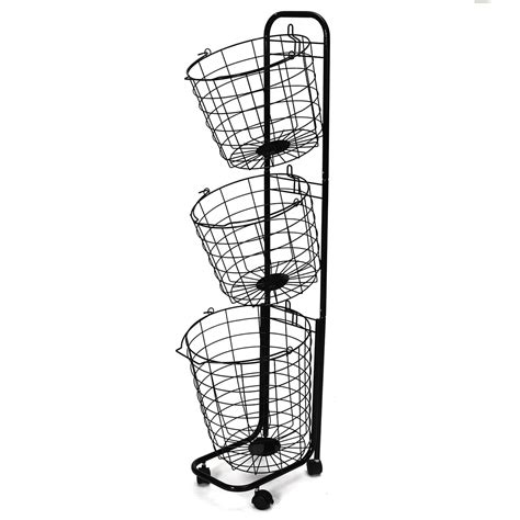 Removable Tier Metal Rolling Laundry Basket Cart Large Capacity Wire