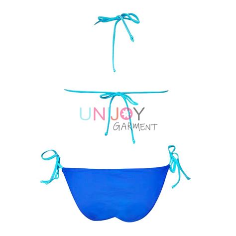 Triangle Custom Bikini With Logo Halter Embroidery Swimwear China Unijoy
