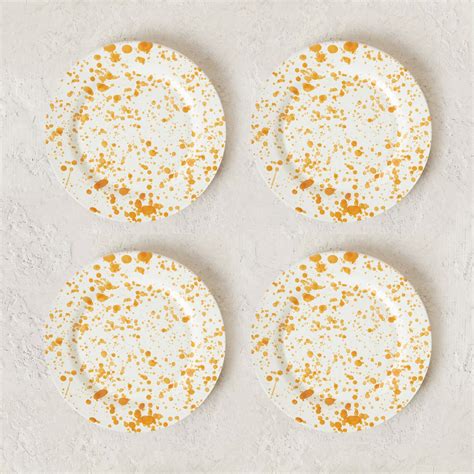 burnt orange plate set  pieces
