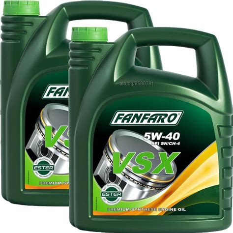 2бр X 5л Моторно масло FANFARO VSX 5W40 Масла, греси | Резервни части ...
