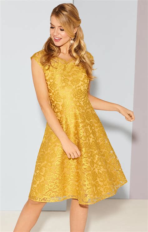 Paris Occasion Dress Short Saffron Gold - Evening Dresses, Occasion