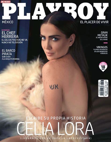 Naked Celia Lora in Playboy Magazine México