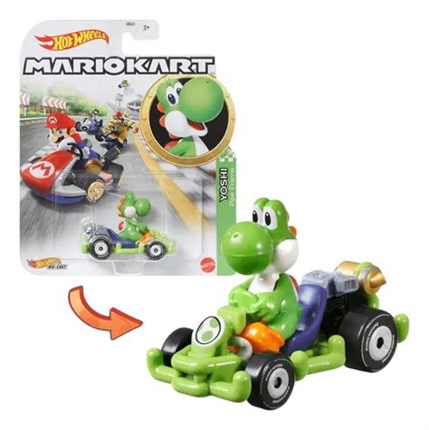 Carrinho Hot Wheels Yoshi Pipe Frame Mario Kart Mattel Parcelamento Sem Juros