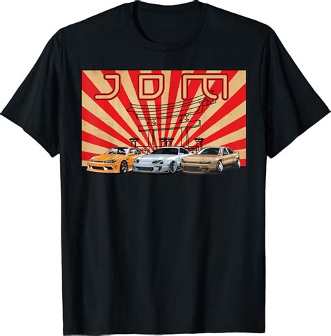 Hot Trending With Jdm Japanese Drift Car Vinatge Sunset Graphic T Shirt Design Preview Only