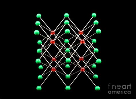 Molecular Model Of Caesium Chloride Photograph By Martyn F Chillmaid