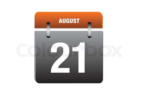 August Calendar Icon Stock Vector Colourbox