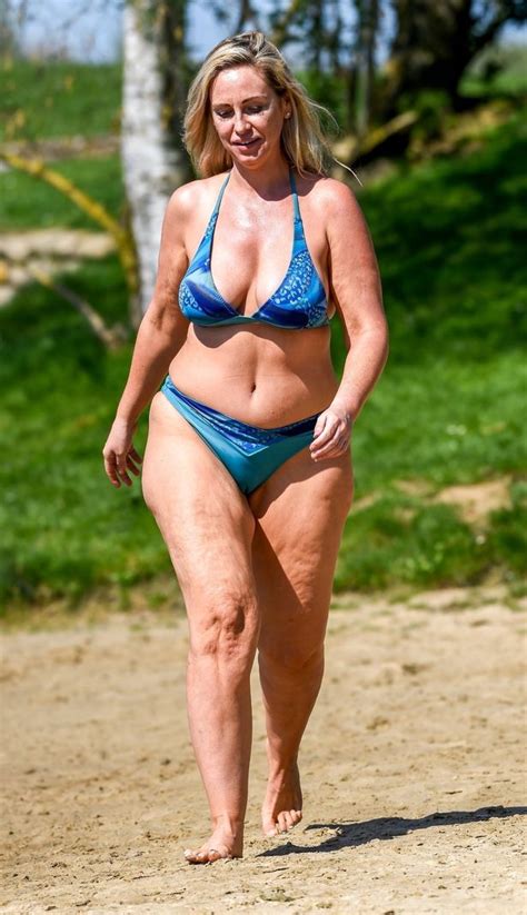 Josie Gibson Tucks Into Crisps As She Embraces Fuller Figure In Blue Bikini Nearly Two Years