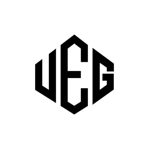 Diseño De Logotipo De Letra Ueg Con Forma De Polígono Ueg Polígono Y