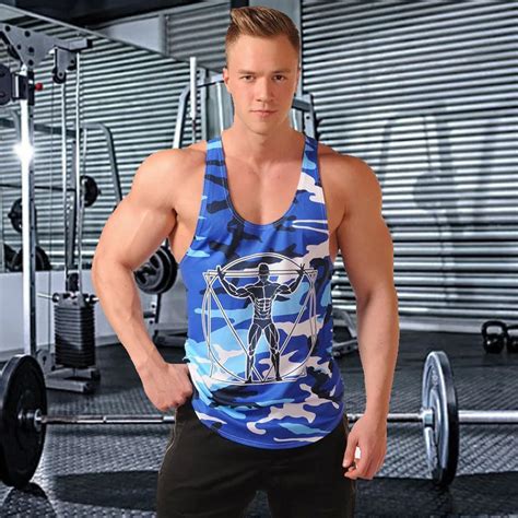 Gay Tank Tops Camouflage Gym Training Tank Tops