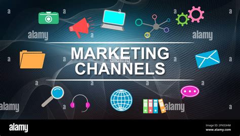 illustration   marketing channels concept stock photo alamy