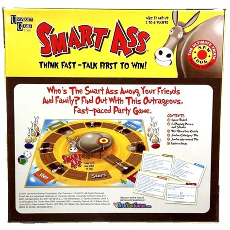 University Games Games Smart Ass Trivia Card Game University Games Party Games Factory