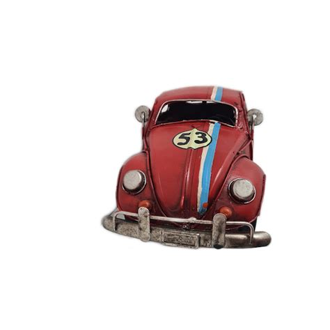 Red Herbie Vintage Style Metal Car Artisan Boutique