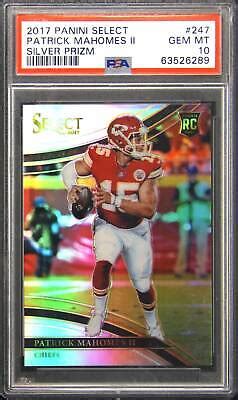 2017 Panini Select 247 Patrick Mahomes II Silver Prizm PSA 10 Gem Mint