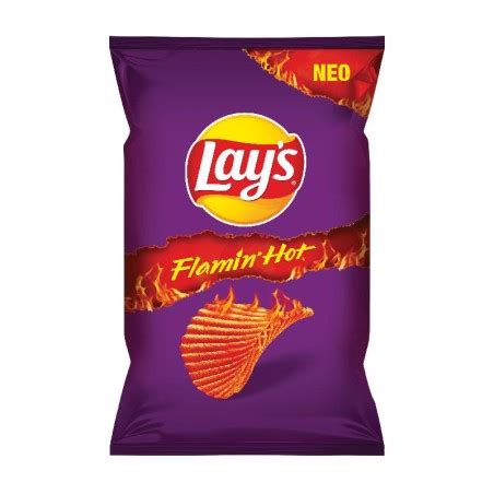 Lays Flamin Hot Chili Flavoured Ridged Potato Chips Crisps G