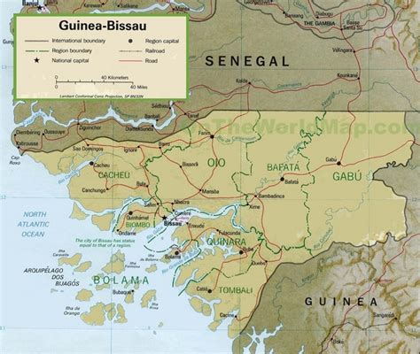 Guinea-Bissau political map - Ontheworldmap.com