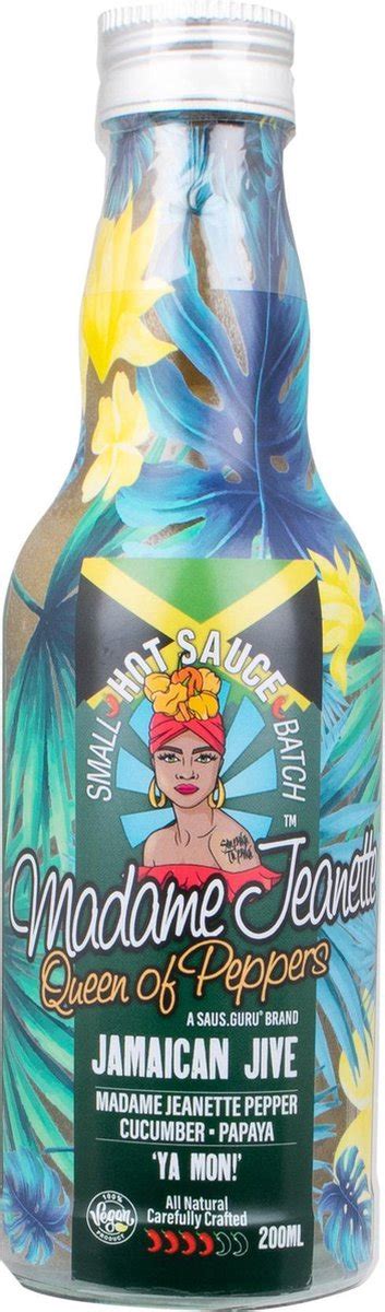 Madame Jeanette Hot Sauce Jamaican Jive Hot Sauce 0 2L