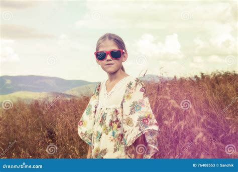 Teen Blonde In Hippie Style Stock Image Image Of Colorful Female