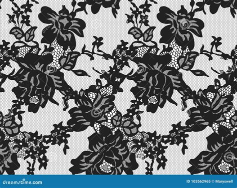 Seamless Vector Black Lace Stock Vector Illustration Of Elegance