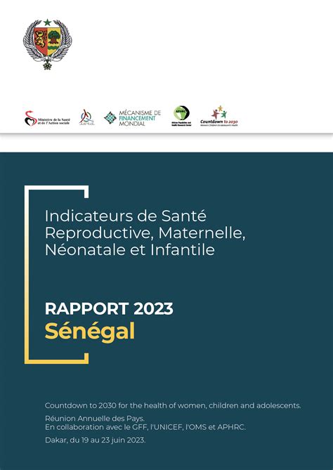 Senegal Indicateurs de Santé Reproductive, Maternelle, Néonatale et