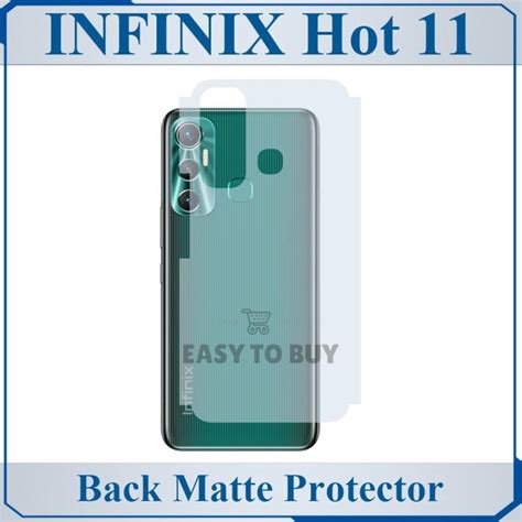 Infinix Hot Back Protector Soft Skin Sheet Matte Style For Infinix Hot Daraz Pk