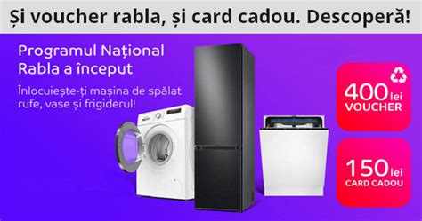 eMAG card cadou voucher Rabla Electrocasnice în 12 2022