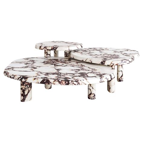 Viola Calacatta Marble Medium Fiori Nesting Coffee Table by the