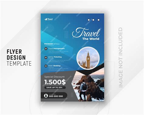 Premium Vector | Travel and tour business flyer social media post template
